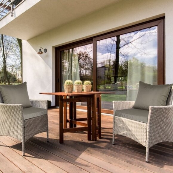 Outdoor Seat Cushion Set Waterproof Patio Furniture Cushion and Back Pillow - Picture 7 of 11